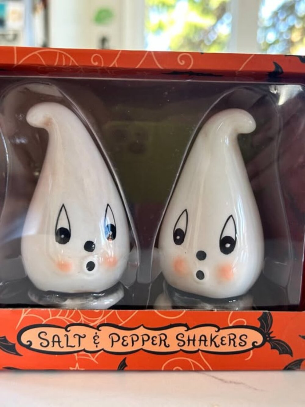 Johanna Parker Retro Halloween Ghost Salt and Pepper Shakers